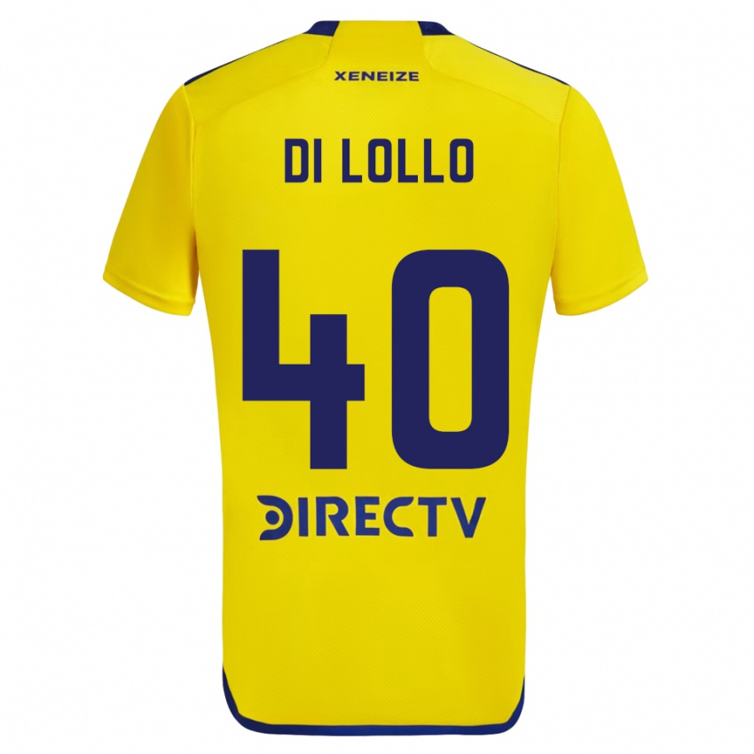 Kinder Lautaro Di Lollo #40 Gelb Blau Auswärtstrikot Trikot 2024/25 T-Shirt