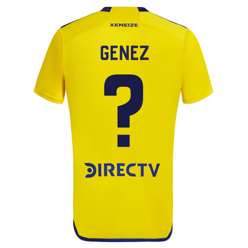 Kinder Nahuel Genez #0 Gelb Blau Auswärtstrikot Trikot 2024/25 T-Shirt