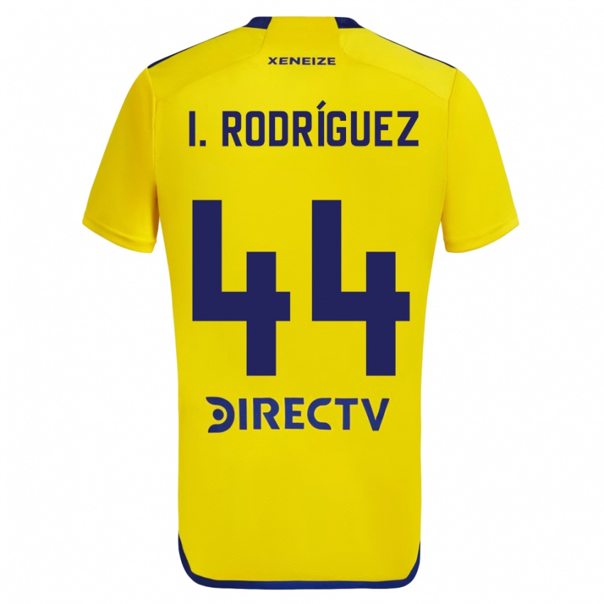 Kinder Ignacio Rodríguez #44 Gelb Blau Auswärtstrikot Trikot 2024/25 T-Shirt