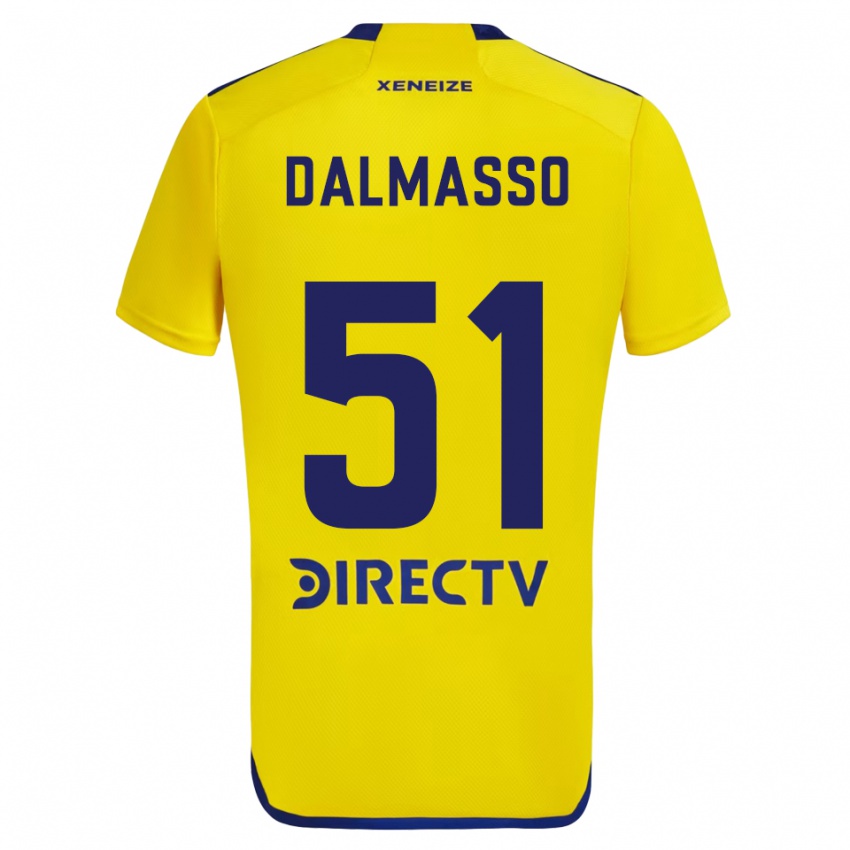 Kinder Santiago Dalmasso #51 Gelb Blau Auswärtstrikot Trikot 2024/25 T-Shirt