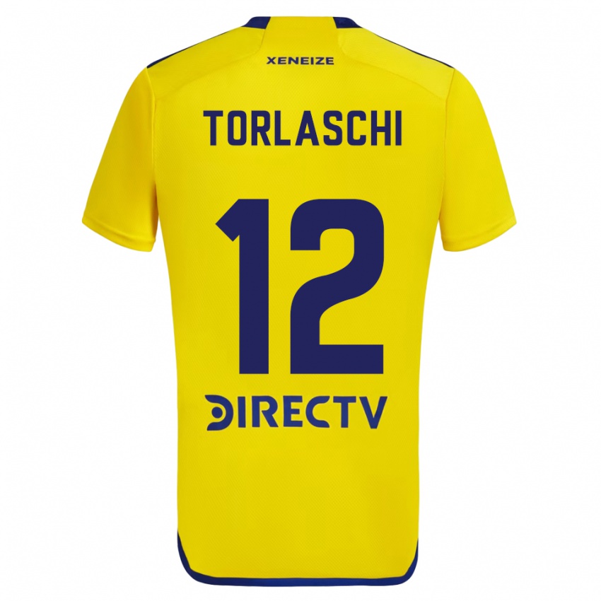 Kinder Lucas Torlaschi #12 Gelb Blau Auswärtstrikot Trikot 2024/25 T-Shirt