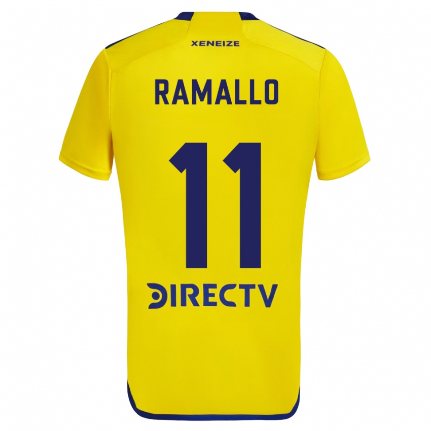 Kinder Yael Ramallo #11 Gelb Blau Auswärtstrikot Trikot 2024/25 T-Shirt