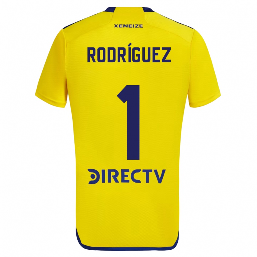 Kinder Fernando Rodríguez #1 Gelb Blau Auswärtstrikot Trikot 2024/25 T-Shirt