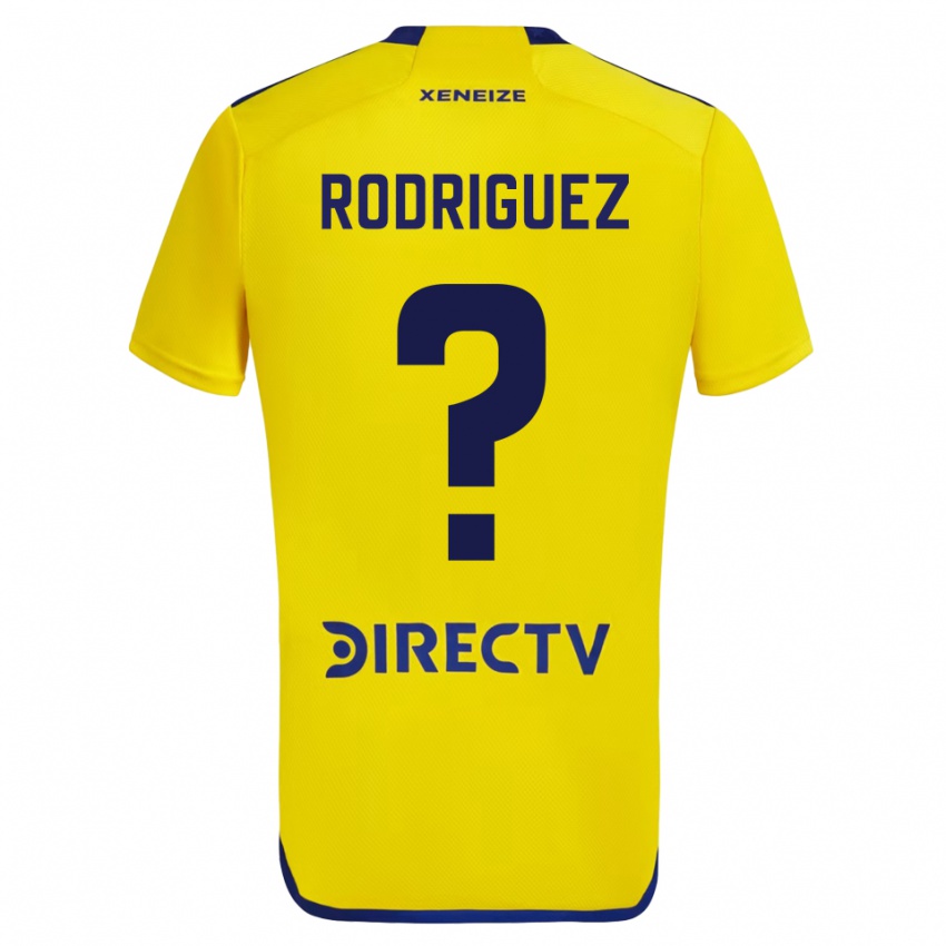 Kinder Román Rodríguez #0 Gelb Blau Auswärtstrikot Trikot 2024/25 T-Shirt