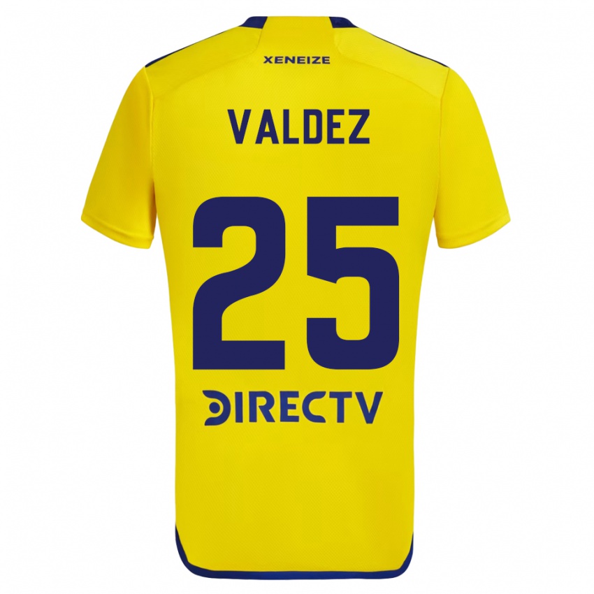 Kinder Bruno Valdez #25 Gelb Blau Auswärtstrikot Trikot 2024/25 T-Shirt