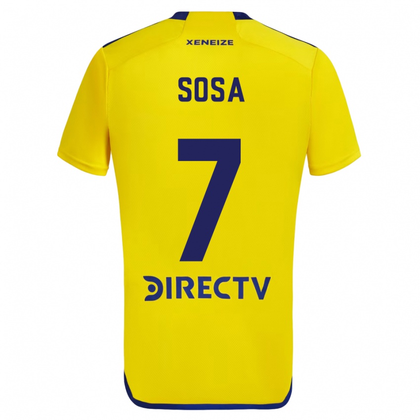 Kinder Elián Sosa #7 Gelb Blau Auswärtstrikot Trikot 2024/25 T-Shirt