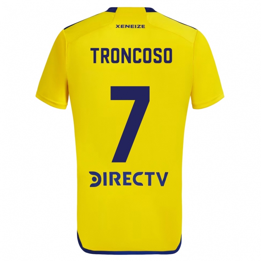 Kinder Carolina Troncoso #7 Gelb Blau Auswärtstrikot Trikot 2024/25 T-Shirt