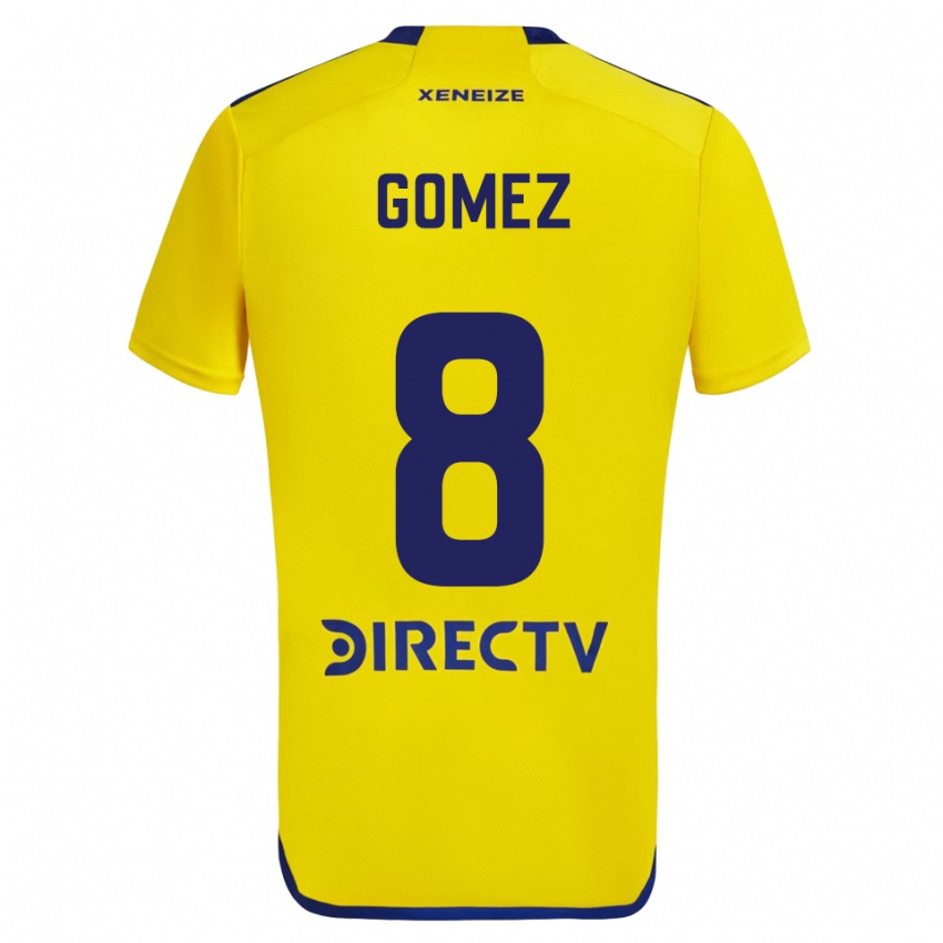 Kinder Camila Gomez Ares #8 Gelb Blau Auswärtstrikot Trikot 2024/25 T-Shirt