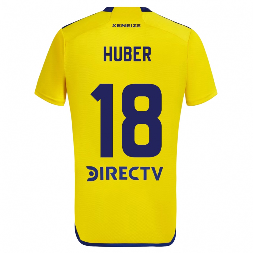 Kinder Clarisa Huber #18 Gelb Blau Auswärtstrikot Trikot 2024/25 T-Shirt