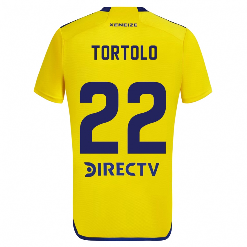 Kinder Dulce Tortolo #22 Gelb Blau Auswärtstrikot Trikot 2024/25 T-Shirt