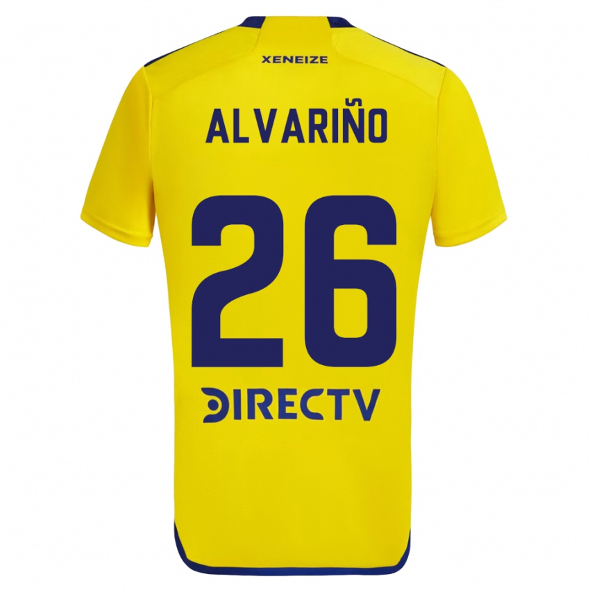 Kinder Alexis Alvarino #26 Gelb Blau Auswärtstrikot Trikot 2024/25 T-Shirt