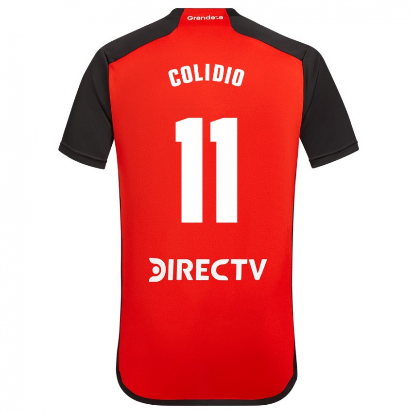 Kinder Facundo Colidio #11 Rot Schwarz Weiß Auswärtstrikot Trikot 2024/25 T-Shirt