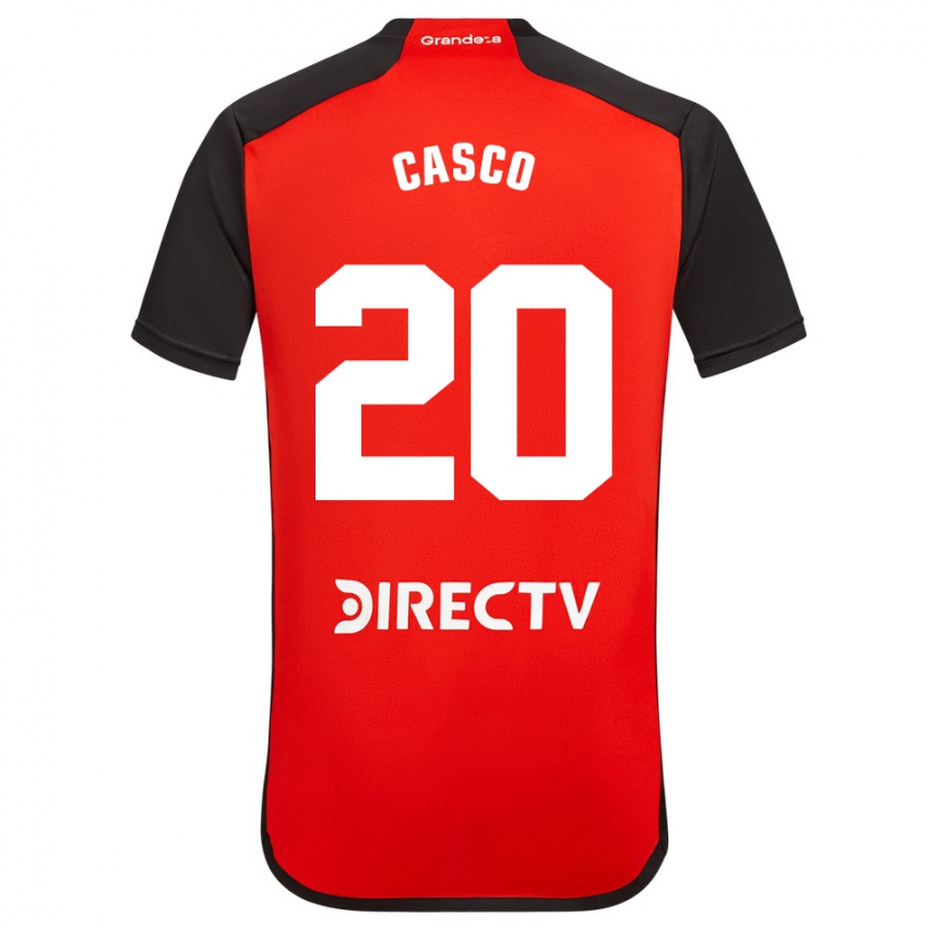 Kinder Milton Casco #20 Rot Schwarz Weiß Auswärtstrikot Trikot 2024/25 T-Shirt