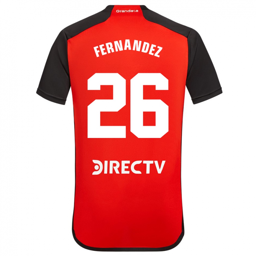 Kinder Nacho Fernández #26 Rot Schwarz Weiß Auswärtstrikot Trikot 2024/25 T-Shirt