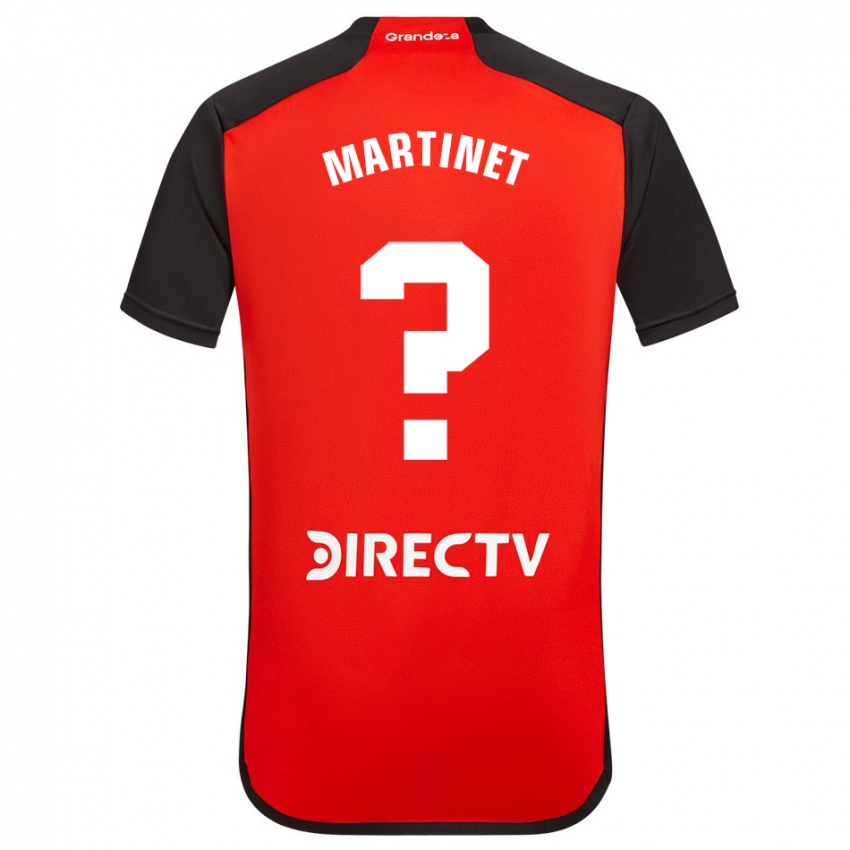 Kinder Jeremías Martinet #0 Rot Schwarz Weiß Auswärtstrikot Trikot 2024/25 T-Shirt