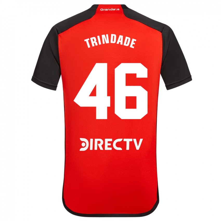 Kinder Gonzalo Trindade #46 Rot Schwarz Weiß Auswärtstrikot Trikot 2024/25 T-Shirt