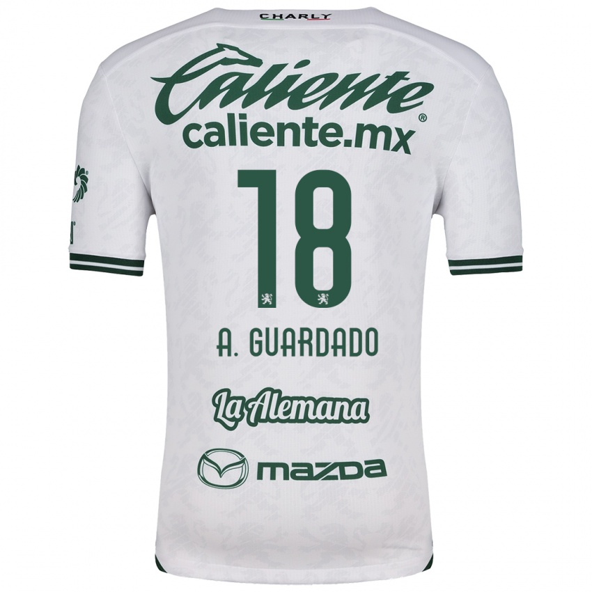 Kinder Andrés Guardado #18 Weiß Grün Auswärtstrikot Trikot 2024/25 T-Shirt