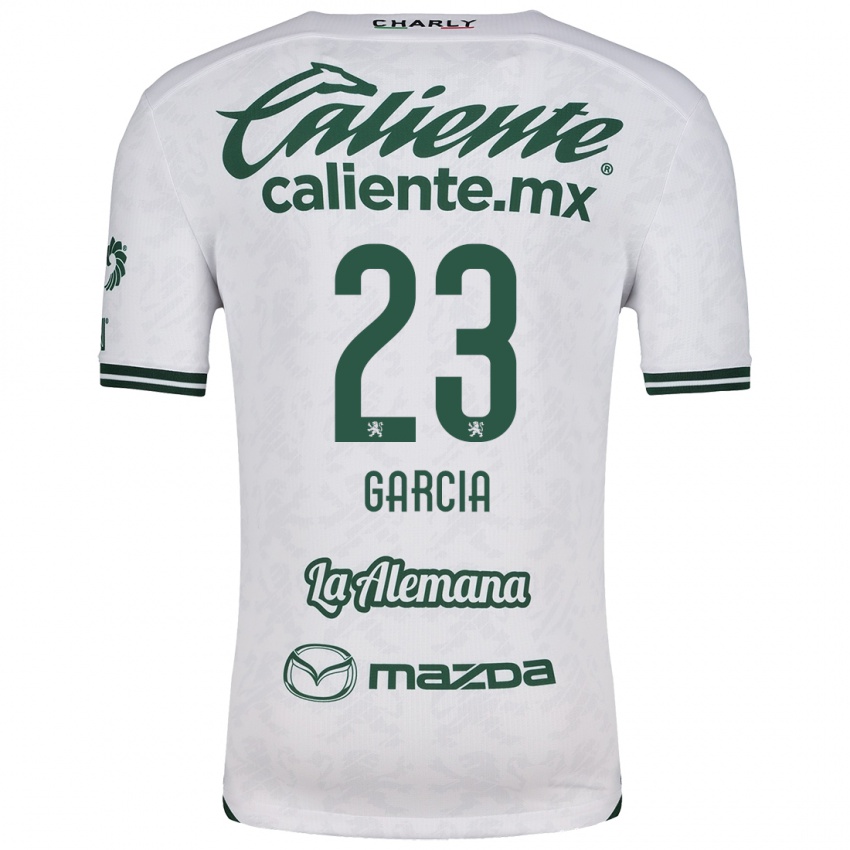 Kinder Óscar García #23 Weiß Grün Auswärtstrikot Trikot 2024/25 T-Shirt