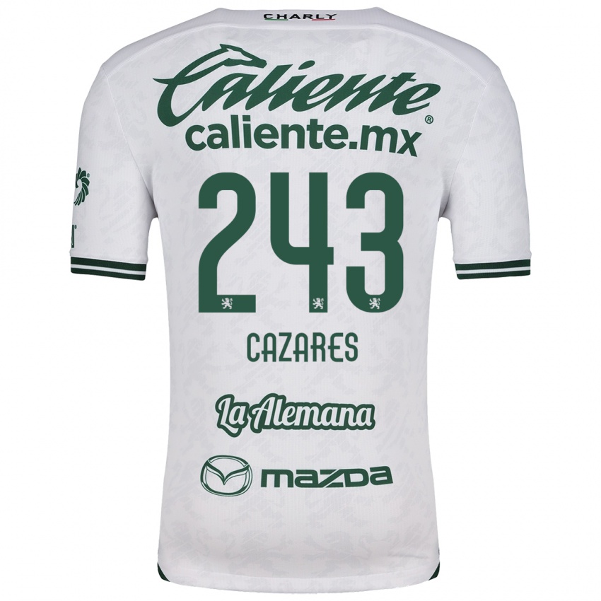 Kinder Juan Cázares #243 Weiß Grün Auswärtstrikot Trikot 2024/25 T-Shirt