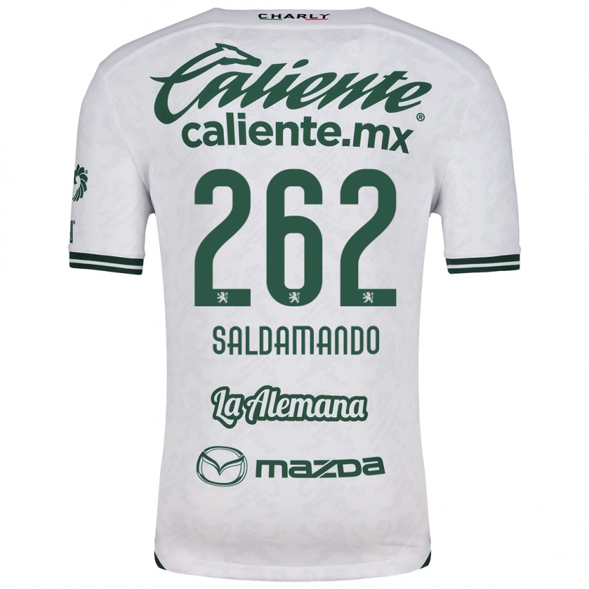 Kinder José Saldamando #262 Weiß Grün Auswärtstrikot Trikot 2024/25 T-Shirt