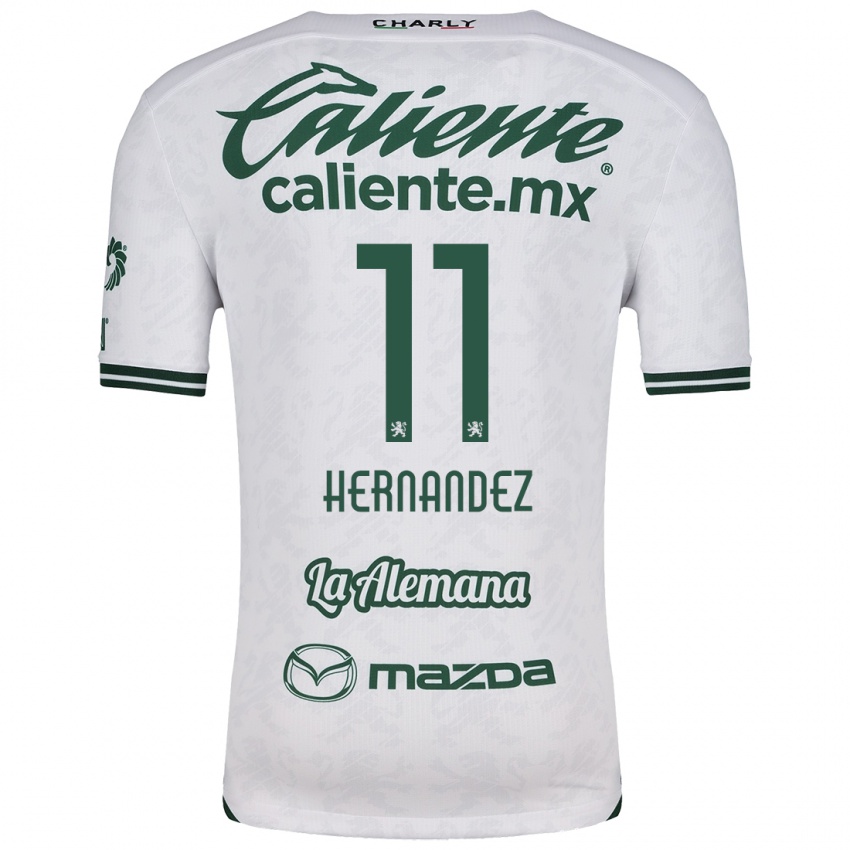 Kinder Elías Hernández #11 Weiß Grün Auswärtstrikot Trikot 2024/25 T-Shirt