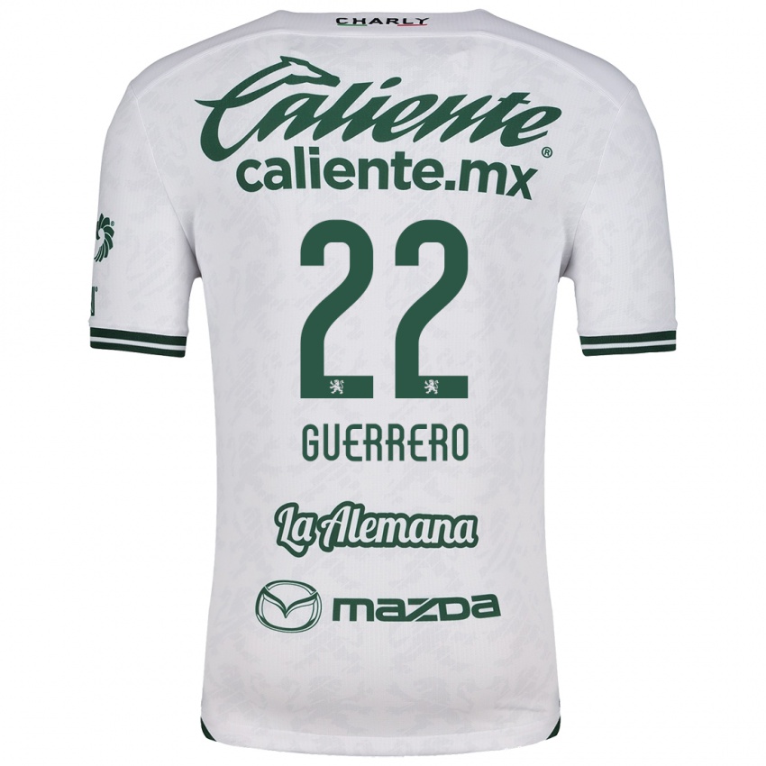 Kinder África Guerrero #22 Weiß Grün Auswärtstrikot Trikot 2024/25 T-Shirt