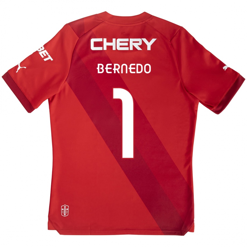 Kinder Vicente Bernedo #1 Rot-Weiss Auswärtstrikot Trikot 2024/25 T-Shirt