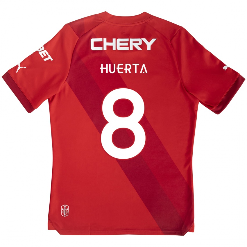 Kinder Valber Huerta #8 Rot-Weiss Auswärtstrikot Trikot 2024/25 T-Shirt