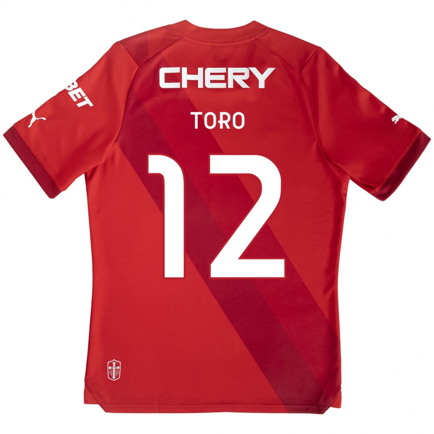 Kinder Ian Toro #12 Rot-Weiss Auswärtstrikot Trikot 2024/25 T-Shirt