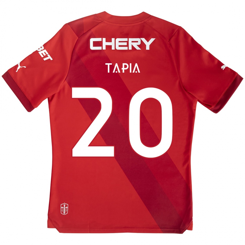 Kinder Gonzalo Tapia #20 Rot-Weiss Auswärtstrikot Trikot 2024/25 T-Shirt