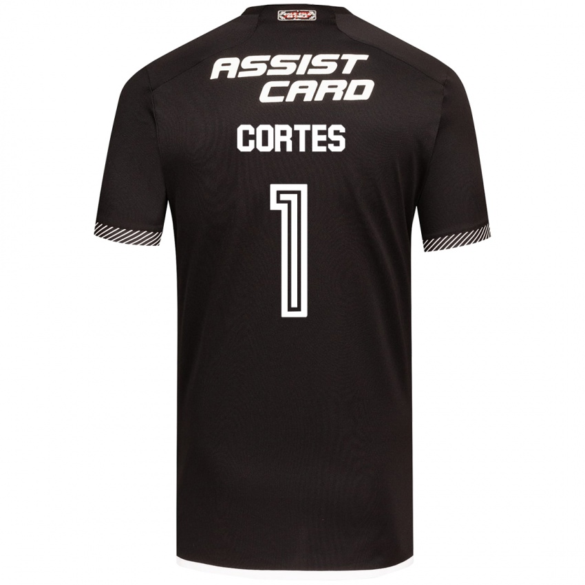 Kinder Brayan Cortés #1 Schwarz-Weiss Auswärtstrikot Trikot 2024/25 T-Shirt