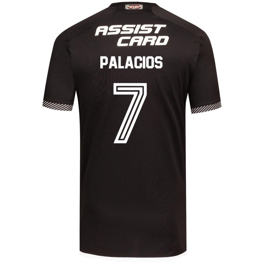 Kinder Carlos Palacios #7 Schwarz-Weiss Auswärtstrikot Trikot 2024/25 T-Shirt