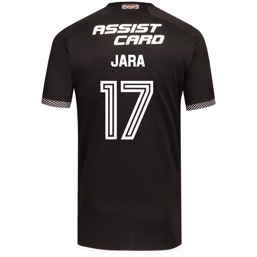 Kinder Ignacio Jara #17 Schwarz-Weiss Auswärtstrikot Trikot 2024/25 T-Shirt