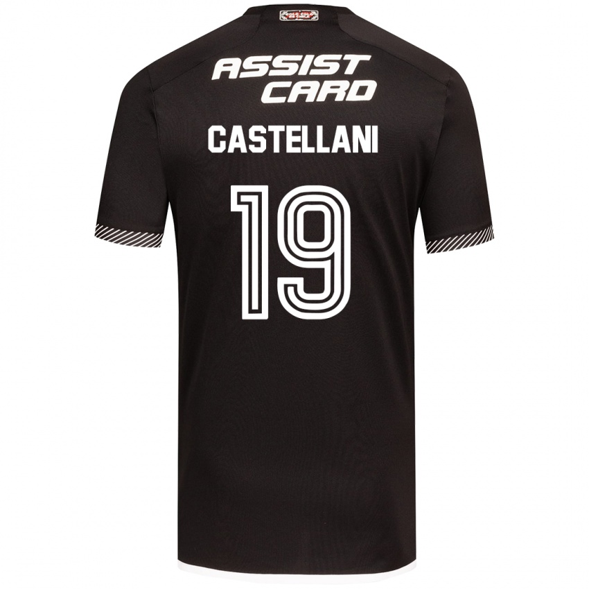 Kinder Gonzalo Castellani #19 Schwarz-Weiss Auswärtstrikot Trikot 2024/25 T-Shirt