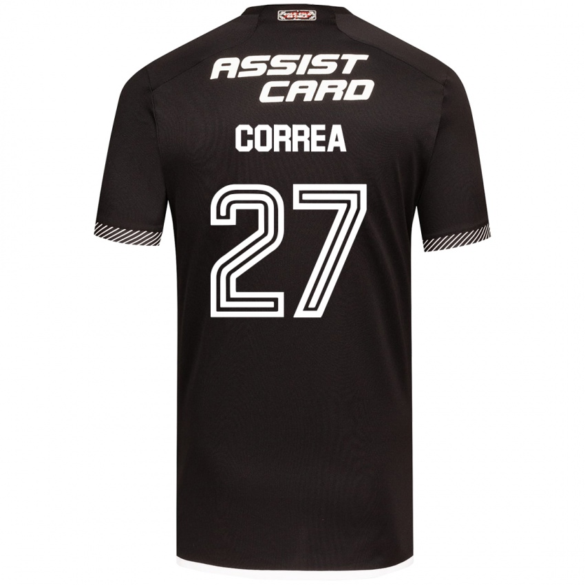 Kinder Javier Correa #27 Schwarz-Weiss Auswärtstrikot Trikot 2024/25 T-Shirt