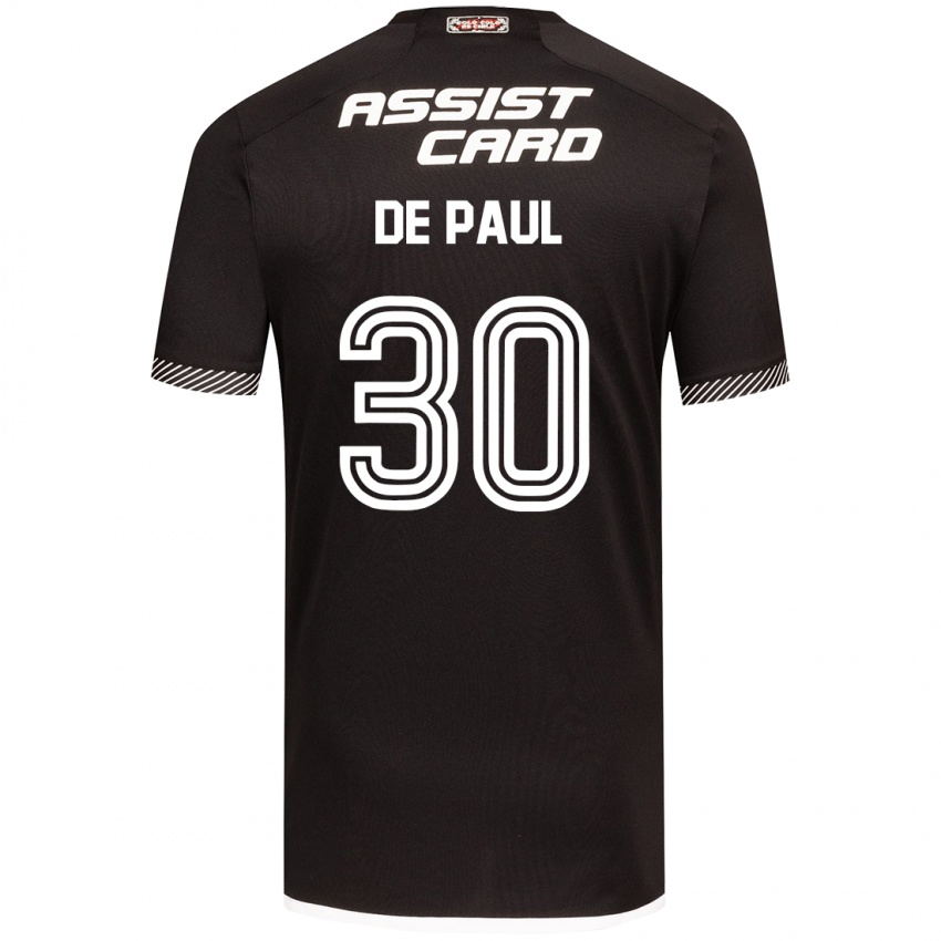 Kinder Fernando De Paul #30 Schwarz-Weiss Auswärtstrikot Trikot 2024/25 T-Shirt