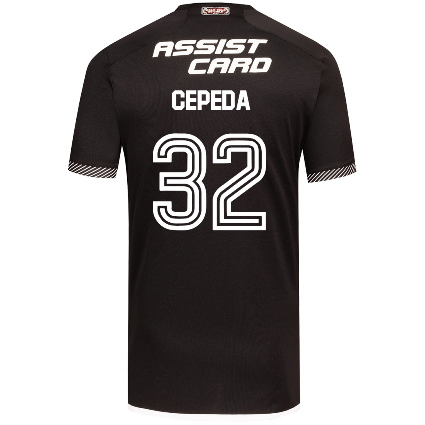 Kinder Lucas Cepeda #32 Schwarz-Weiss Auswärtstrikot Trikot 2024/25 T-Shirt