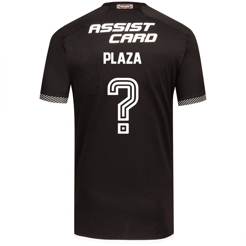 Kinder Diego Plaza #0 Schwarz-Weiss Auswärtstrikot Trikot 2024/25 T-Shirt