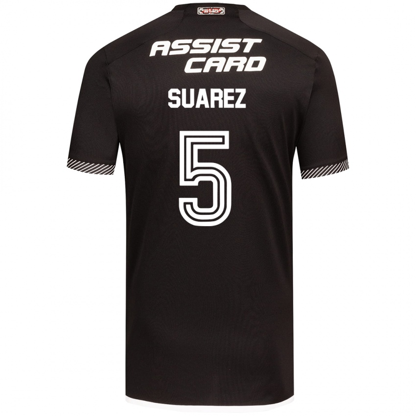 Kinder Nicolás Suarez #5 Schwarz-Weiss Auswärtstrikot Trikot 2024/25 T-Shirt