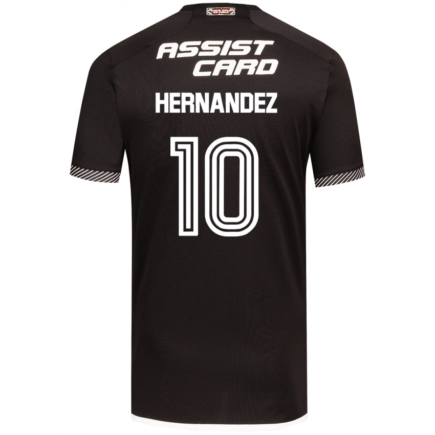 Kinder Leandro Hernández #10 Schwarz-Weiss Auswärtstrikot Trikot 2024/25 T-Shirt