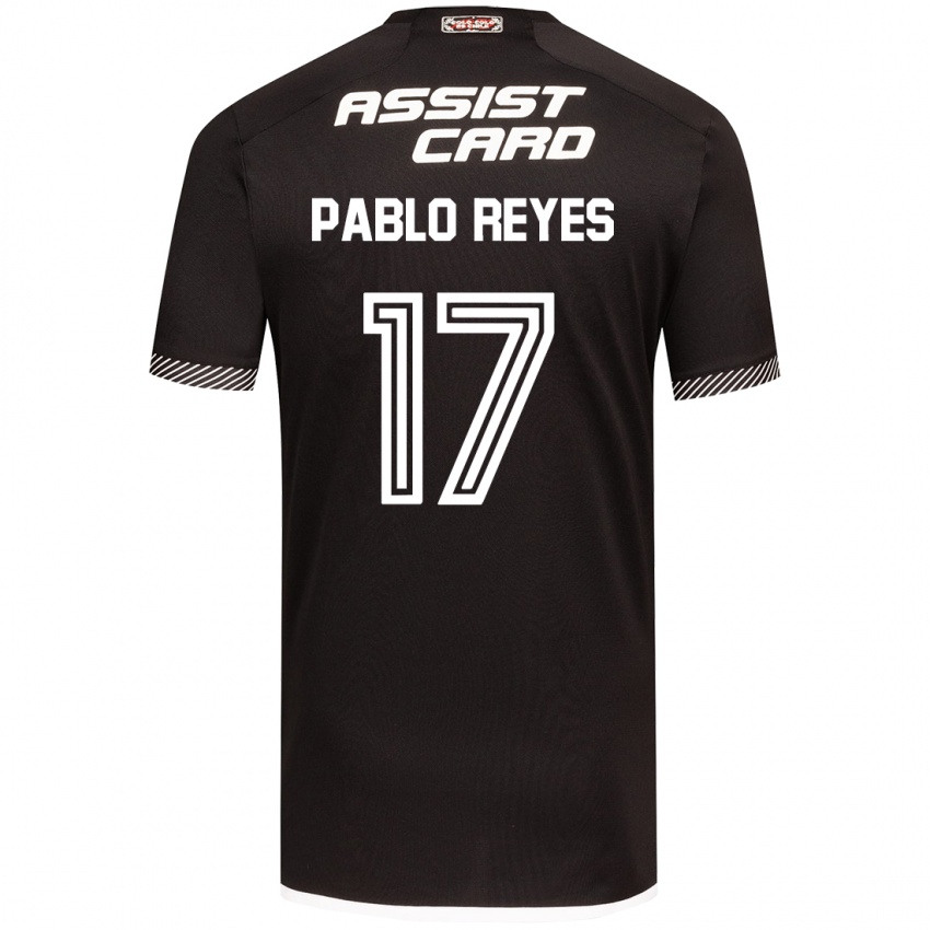 Kinder Juan Pablo Reyes #17 Schwarz-Weiss Auswärtstrikot Trikot 2024/25 T-Shirt