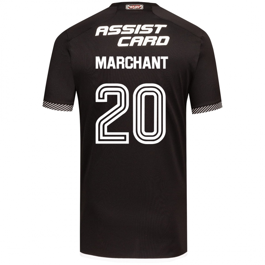 Kinder Francisco Marchant #20 Schwarz-Weiss Auswärtstrikot Trikot 2024/25 T-Shirt