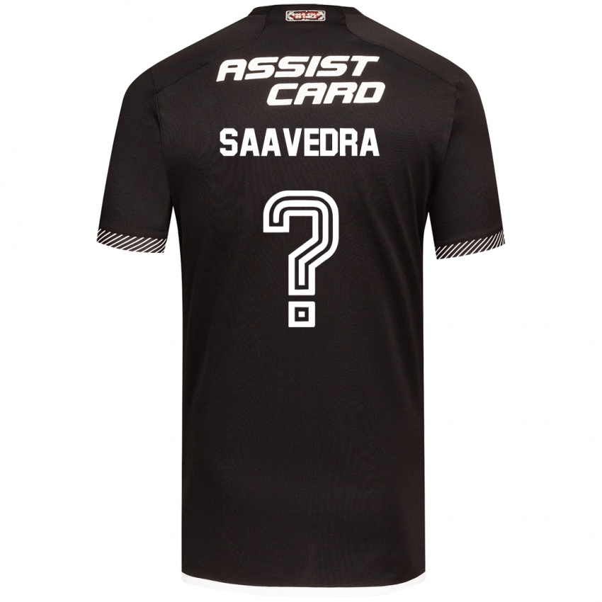 Kinder Danilo Saavedra #0 Schwarz-Weiss Auswärtstrikot Trikot 2024/25 T-Shirt