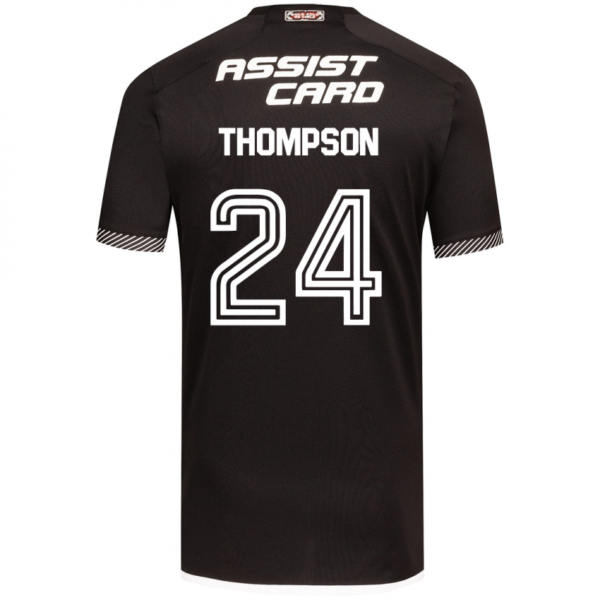 Kinder Jordhy Thompson #24 Schwarz-Weiss Auswärtstrikot Trikot 2024/25 T-Shirt