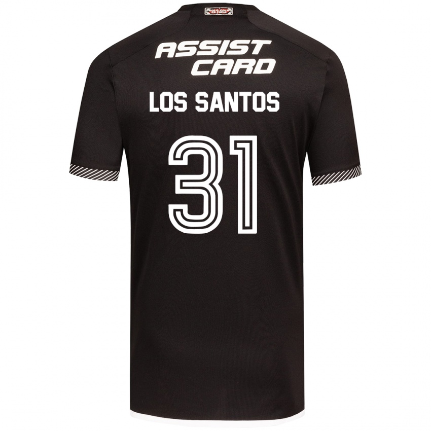 Kinder Matías De Los Santos #31 Schwarz-Weiss Auswärtstrikot Trikot 2024/25 T-Shirt