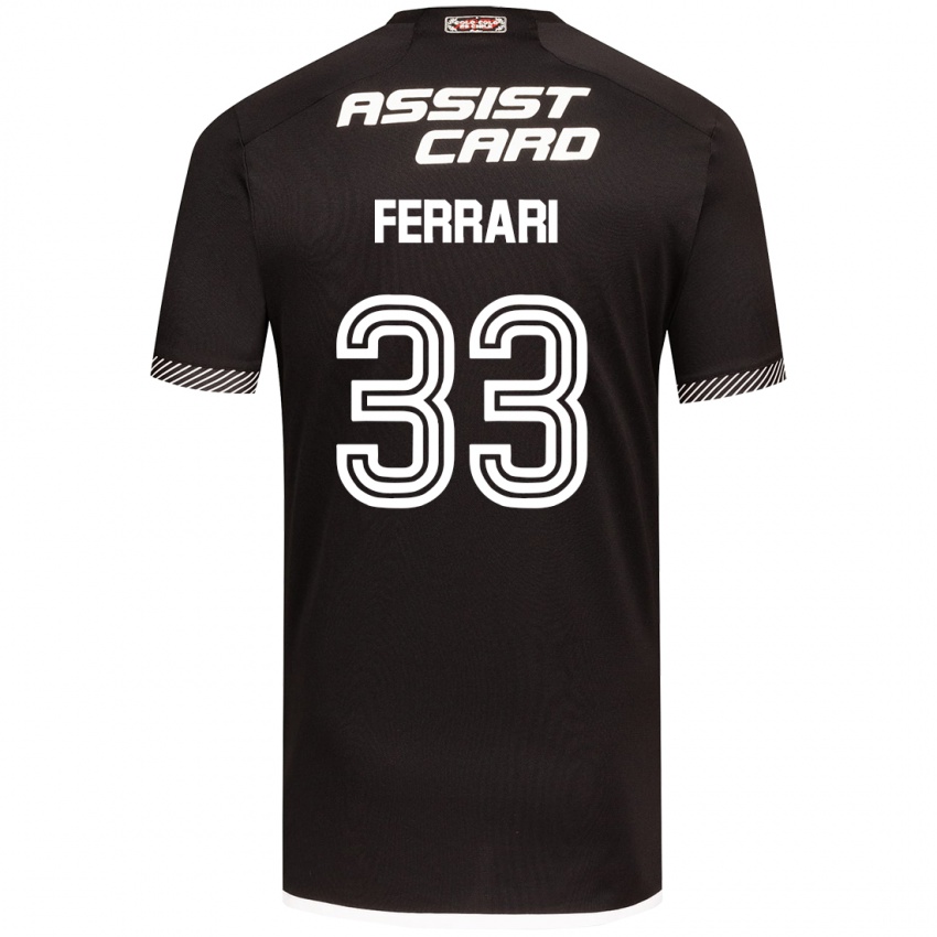 Kinder Matías Ferrari #33 Schwarz-Weiss Auswärtstrikot Trikot 2024/25 T-Shirt