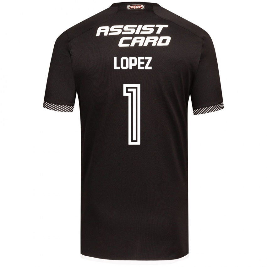 Kinder Yessenia López #1 Schwarz-Weiss Auswärtstrikot Trikot 2024/25 T-Shirt