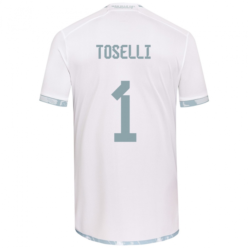 Kinder Cristopher Toselli #1 Weiß Grau Auswärtstrikot Trikot 2024/25 T-Shirt