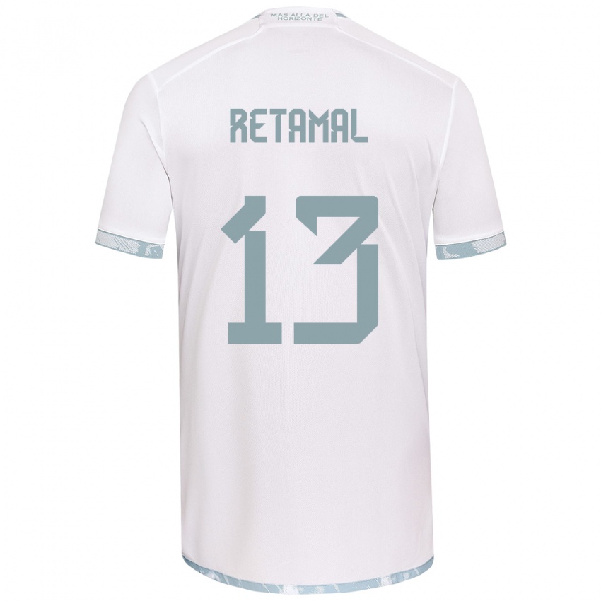 Kinder David Retamal #13 Weiß Grau Auswärtstrikot Trikot 2024/25 T-Shirt