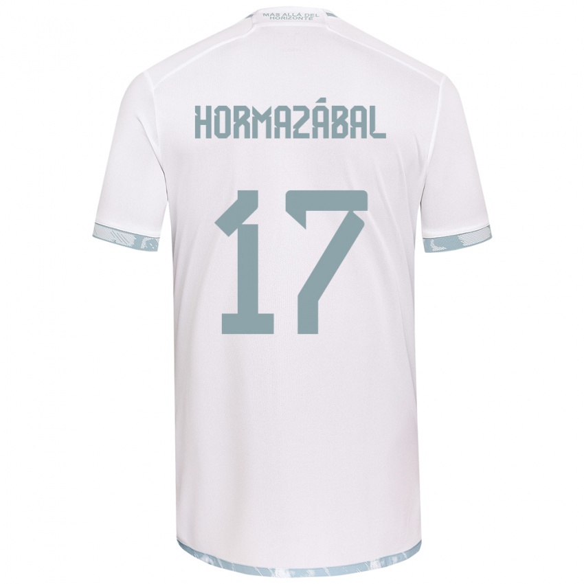 Kinder Fabián Hormazábal #17 Weiß Grau Auswärtstrikot Trikot 2024/25 T-Shirt